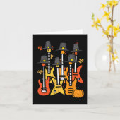 感謝祭ギタース秋ロックミュージックリッカー男性B カード (黄色い花)