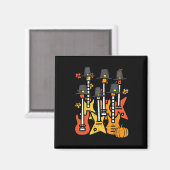 感謝祭ギタース秋ロックミュージックリッカー男性B マグネット (正面/裏面)