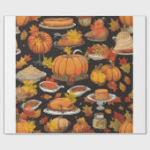 感謝祭ギフトラッピング紙 ラッピングペーパー (フラット)