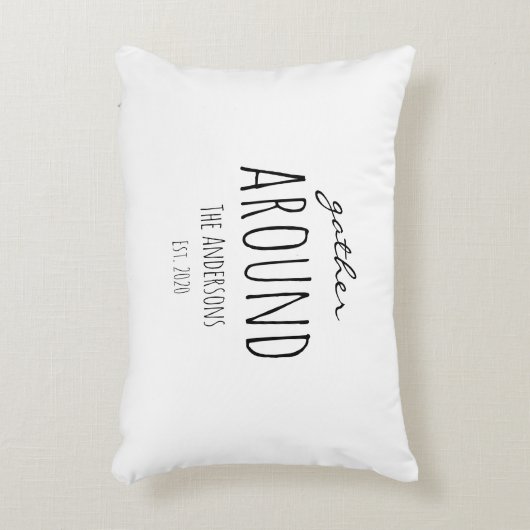 感謝祭ギャザーのまわりにファミリーアクセント枕 アクセントクッション (正面(垂直))