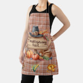 感謝祭ギンガムオールオーバープリントエプロン エプロン (インサイチュ)