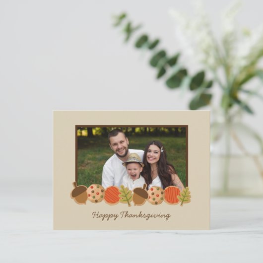 感謝祭クッキー写真はがき ポストカード (スタンド正面)
