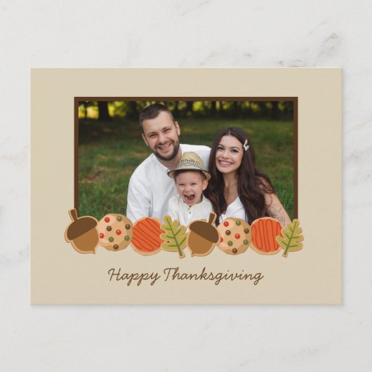 感謝祭クッキー写真はがき ポストカード (正面)
