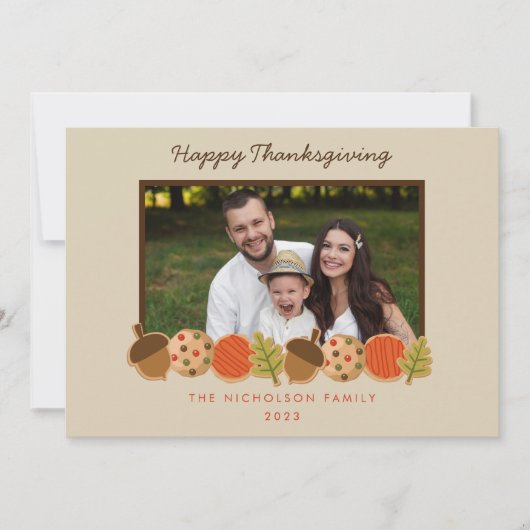 感謝祭クッキー シーズンカード (正面)