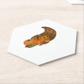 感謝祭クラシックコルヌコピアTシャツ ペーパーコースター (アングル)