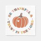 感謝祭クリスチャン引用文 スタンダードカクテルナプキン (正面)