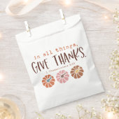 感謝祭クリスチャン引用文 フェイバーバッグ (クリップ留めされた状態)