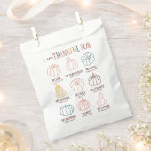 感謝祭クリスチャン引用文 フェイバーバッグ (クリップ留めされた状態)