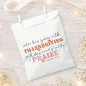 感謝祭クリスチャン引用文 フェイバーバッグ (クリップ留めされた状態)