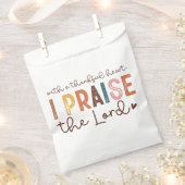 感謝祭クリスチャン引用文 フェイバーバッグ (クリップ留めされた状態)