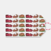 感謝祭クリスマスディナー七面鳥クランベリーパイ ギフトタグ (正面(横))