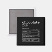 感謝祭クリスマスフード – チョコレートパイ栄養素 マグネット (正面/裏面)