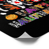 感謝祭クリスマスボストンテリアードッグハローサ ポスター (角)