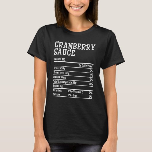 感謝祭クリスマス食品ファクトクランベリーソースヌトリ Tシャツ (正面)