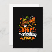 感謝祭クルーズスクワッドマッチングファミリーバケーション 招待状 (正面/裏面)