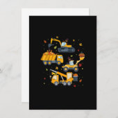 感謝祭クレーントラック建築おもしろいトルコ 招待状 (正面/裏面)