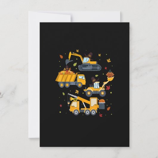 感謝祭クレーントラック建築おもしろいトルコ 招待状 (正面)