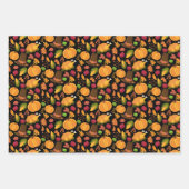 感謝祭クールのタイル模様 ラッピングペーパーシート (正面)