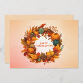 感謝祭グリーティングフローラ秋リース シーズンカード (正面/裏面)