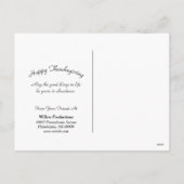 感謝祭グリーントラックひまわりビジネス シーズンポストカード (裏面)