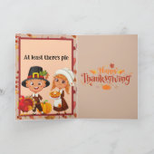 感謝祭グリーンビーンキャセロールユーモア カード (内部)