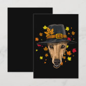 感謝祭グレイハウンドピルグリムコスチューム 男女 招待状 (正面/裏面)