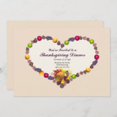 感謝祭コルヌコピアハートディナー 招待状 (正面/裏面)