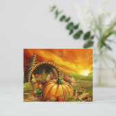 感謝祭コルヌコピアパンプキンフィールド ポストカード (スタンド正面)