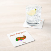 感謝祭コルヌコピア紙コースター スクエアペーパーコースター (インサイチュ)