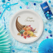 感謝祭コルヌコピア紙プレート ペーパープレート (パーティー)