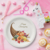 感謝祭コルヌコピア紙プレート ペーパープレート (パーティー)