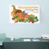 感謝祭コルヌコピア豊かさ豊かさの角 横断幕 (トレードショー)