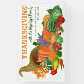 感謝祭コルヌコピア豊かさ豊かさの角 横断幕 (縦)