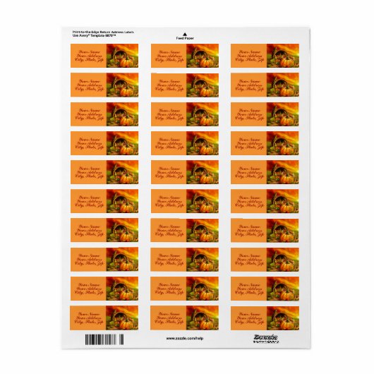 感謝祭コルヌコピア ラベル (フルシート)