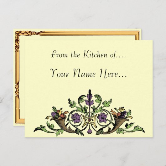 感謝祭コルヌコピカスタムアレシピカード ポストカード (正面/裏面)