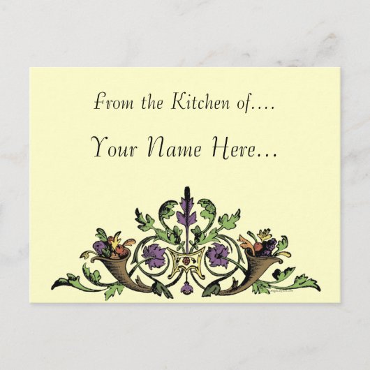 感謝祭コルヌコピカスタムアレシピカード ポストカード (正面)