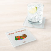 感謝祭コーヌコピアグラスコースター ガラスコースター (アングル)