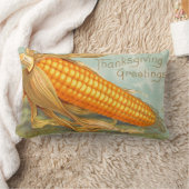 感謝祭コーンオンコブヴィンテージ枕 ランバークッション (ブランケット)