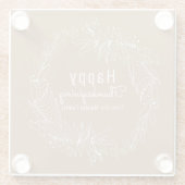 感謝祭コーンリースハンドドローイラストレーション ガラスコースター (裏面)