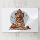 感謝祭ゴールデンレトリバードッグ ペーパーパッド (折り畳み)