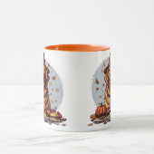 感謝祭ゴールデンレトリバードッグ マグカップ (中央)