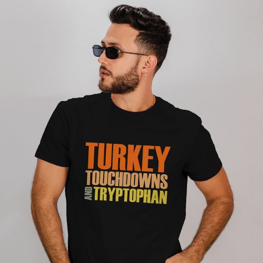 感謝祭サッカーおもしろい Tシャツ