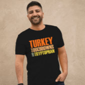 感謝祭サッカーおもしろい Tシャツ