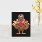 感謝祭サッカークールトルコ男性へ カード (黄色い花)