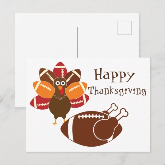 感謝祭サッカー ポストカード (正面/裏面)