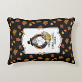 感謝祭シェットランドシェプドッグ(ブルーメルルおもしろい) アクセントクッション (正面)