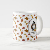 感謝祭シェットランドシェプドッグ(ブルーメルルおもしろい) ジャンボコーヒーマグカップ (正面右)