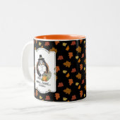 感謝祭シェットランドシェプドッグ(ブルーメルルおもしろい) ツートーンマグカップ (正面左)