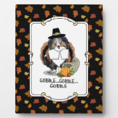 感謝祭シェットランドシェプドッグ(ブルーメルルおもしろい) フォトプラーク (正面)