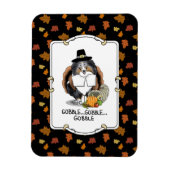 感謝祭シェットランドシェプドッグ(ブルーメルルおもしろい) マグネット (縦)